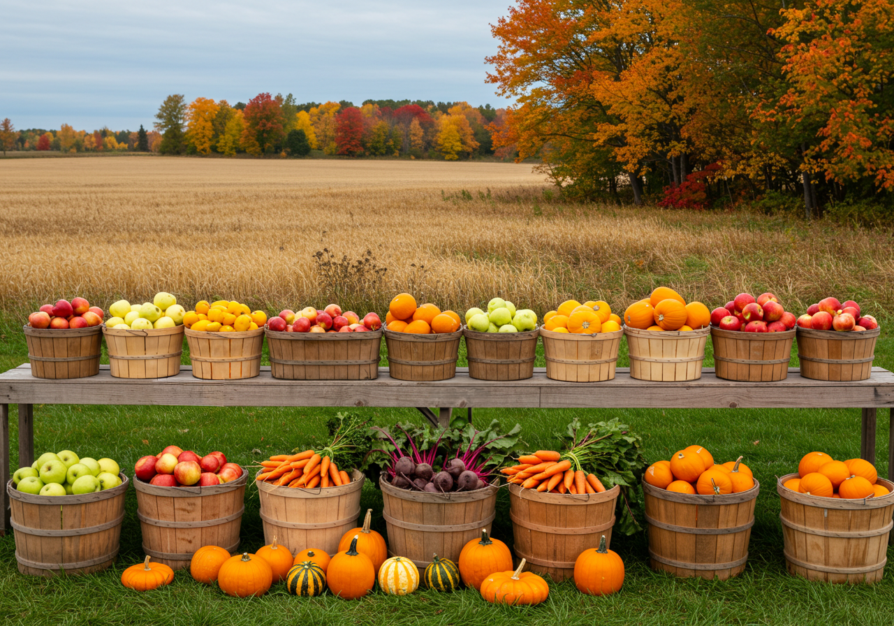 🍂 Fall Harvest Guide: What’s in Season Across Canada (and How Farmers Can Make the Most of It)